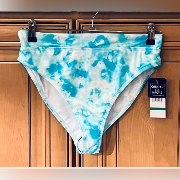 NWT California Waves High Waisted Tie Dye Bikini Bottom - Picture 5 of 9